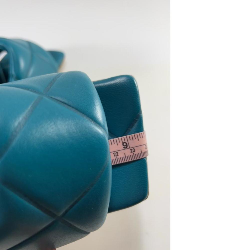 Rubber Lido Duck Green Quilted Square Toe Classic Sandals Heels D900 - Picture 11 of 11